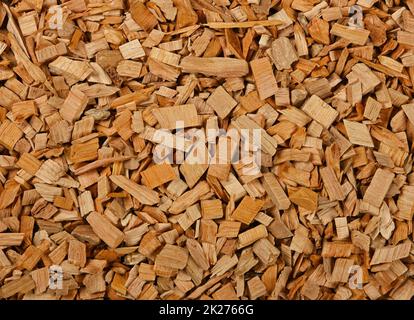 Hardwood alder chips for food smoking Stock Photo