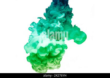 abstract powder splatted background. Colorful powder explosion on white background. Colored cloud Stock Photo