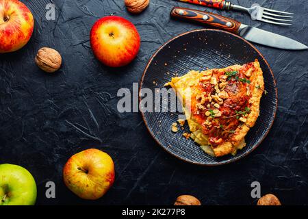 Apple tart, copy space Stock Photo