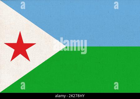 flag of Guinea. National flag on fabric surface Stock Photo