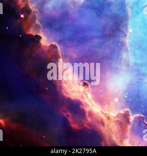 Nebula, cluster of stars in deep space. Science fiction art. Stock Photo