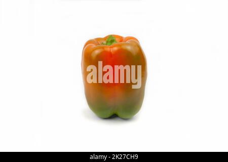 sweet orange pepper isolated on white background Stock Photo