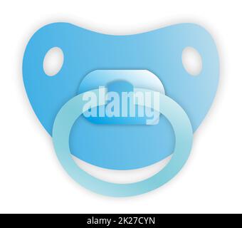 Drawing pacifiers for children. Baby pacifier isolated on white background Stock Photo