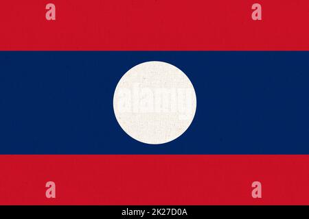 Lao People Democratic Republic. Flag of Laos. Laotian flag Stock Photo