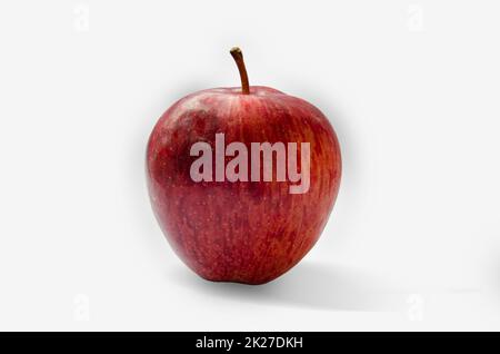 fresh red apples on a white background Stock Photo