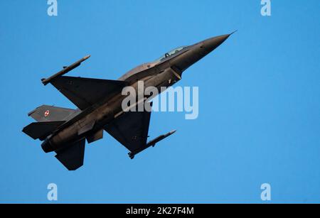 F16 Fighting Falcon from Poland, International Antidotum Airshow Leszno Stock Photo