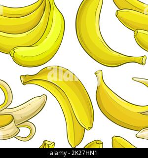 banana  vector pattern Stock Photo