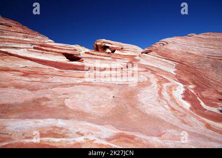 Moving shapes and lines on the Valley of Fire rocks in the Nevada Desert Stock Photo