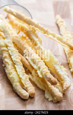 homemade cheese sticks in a glass Stock Photo