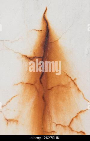 Beautiful rust on painted wall / crack Stock Photo