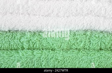new texture of two colored towels. Background concept Stock Photo