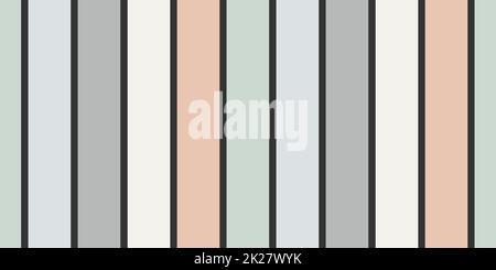 Pattern stripe seamless. Green color mix with Gray, Brown and Beige. Background for graphic design, fabric, textile, fashion. Color Trend 2022 Stock Photo