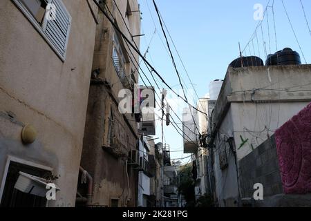 Streets of the Aida Refugee Camp in Bethlehem Palestine Stock Photo