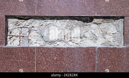Marble with a natural pattern. Natural marble. Red granite tile background. Stock Photo