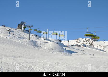 Skiing in Austria Stock Photo