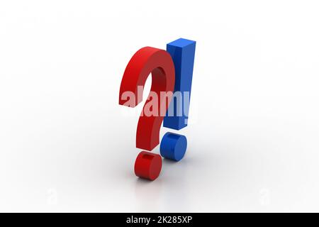 Question mark  and exclamation mark Stock Photo