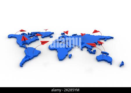 arrows located the map Stock Photo - Alamy