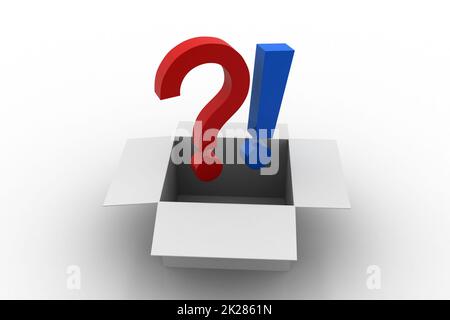 Question mark  and exclamation mark Stock Photo