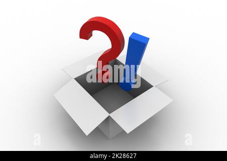 Question mark  and exclamation mark Stock Photo