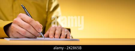 Legal Document Signature Stock Photo