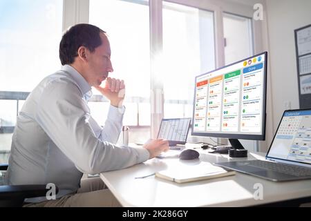 Scrum Project Manager Stock Photo