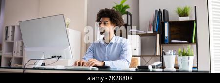 Online Video Conference Business Training Webinar Stock Photo