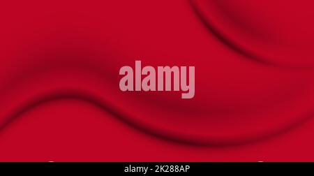 Realistic crumpled red fabric texture background, folds - Vector Stock Photo