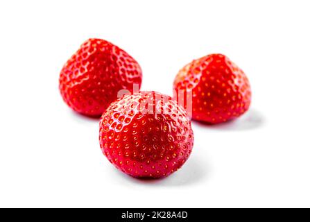 Strawberries isolated on white background Stock Photo