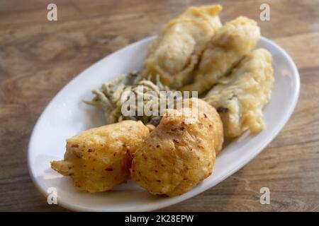 mixed fried fish Stock Photo