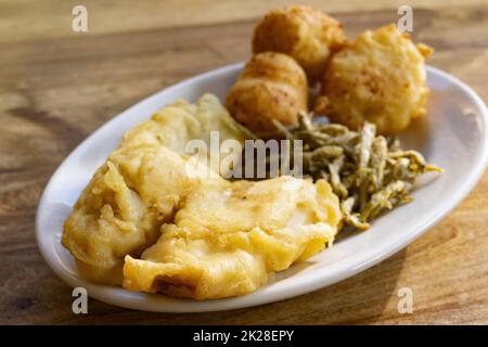 mixed fried fish Stock Photo