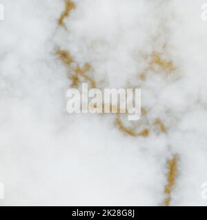 White Marble Texture with Gold Stock Photo