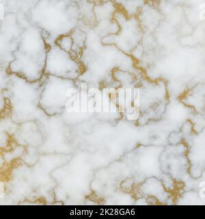 White Marble Texture with Gold Stock Photo