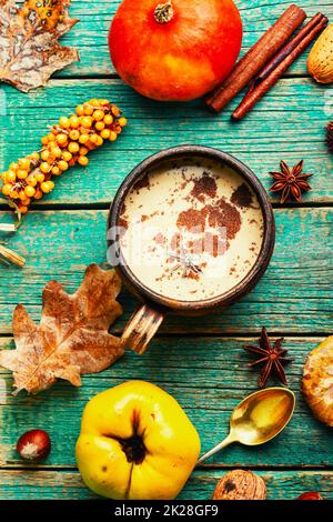 Spicy pumpkin latte Stock Photo