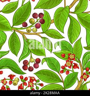 sandalwood branches vector pattern Stock Photo