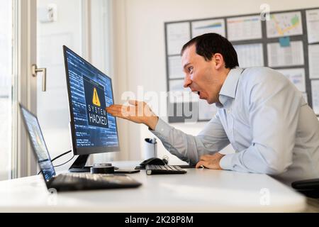 Ransomware Malware Cyber Attack Stock Photo