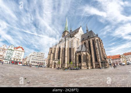 Cathedral of St. Bartholomew in Pilsen, Chech Republic Stock Photo