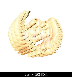 Number 33 with laurel wreath or honor wreath as a 3D-illustration, 3D-rendering Stock Photo