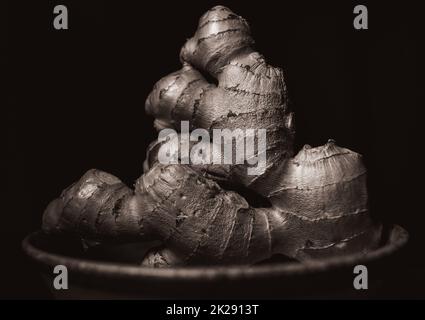 Ginger spice on dark backround Stock Photo
