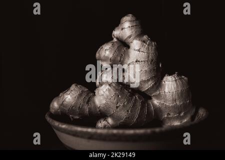 Ginger spice on dark backround Stock Photo