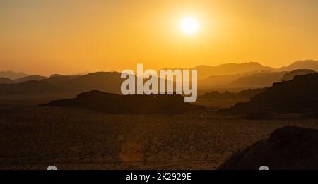 Wadi Rum Sunset II Stock Photo