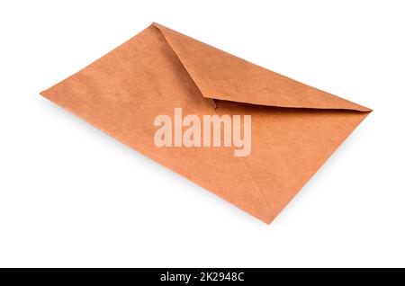 Paper envelope isolated on a white background Stock Photo