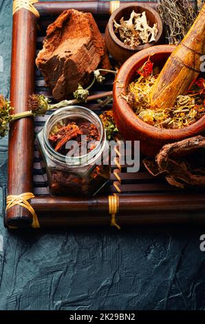 Medicinal herbs set. Stock Photo