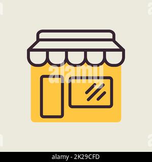 Store front isolated vector icon Stock Photo