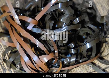 reel out of audio cassette Stock Photo - Alamy