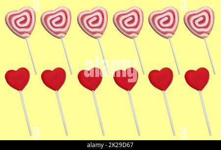 Collage with Lollipops Stock Photo