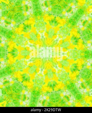 Hand Painted Background Green and Yellow Texture Stock Photo