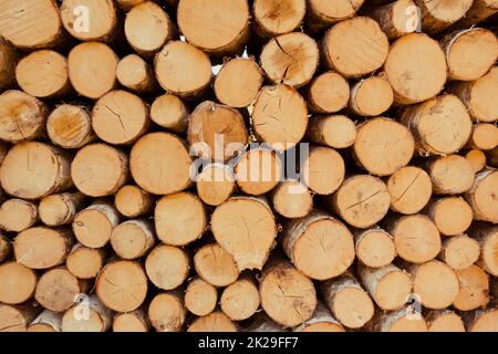 Stack of tree trunks. Texture background wallpaper Stock Photo - Alamy