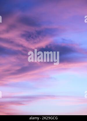 Colorful sunset sky and clouds, abstract nature background. Stock Photo