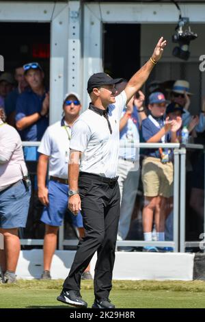 Charlotte, NC, USA. 22nd Sep, 2022. Trevor Immelman during the opening ceremony of the Presidents Cup at Quail Hollow Club in Charlotte, NC. Brian Bishop/CSM/Alamy Live News Stock Photo