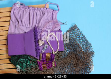 Mermaid Fashion With Jewelry and Fishing Net Stock Photo - Alamy